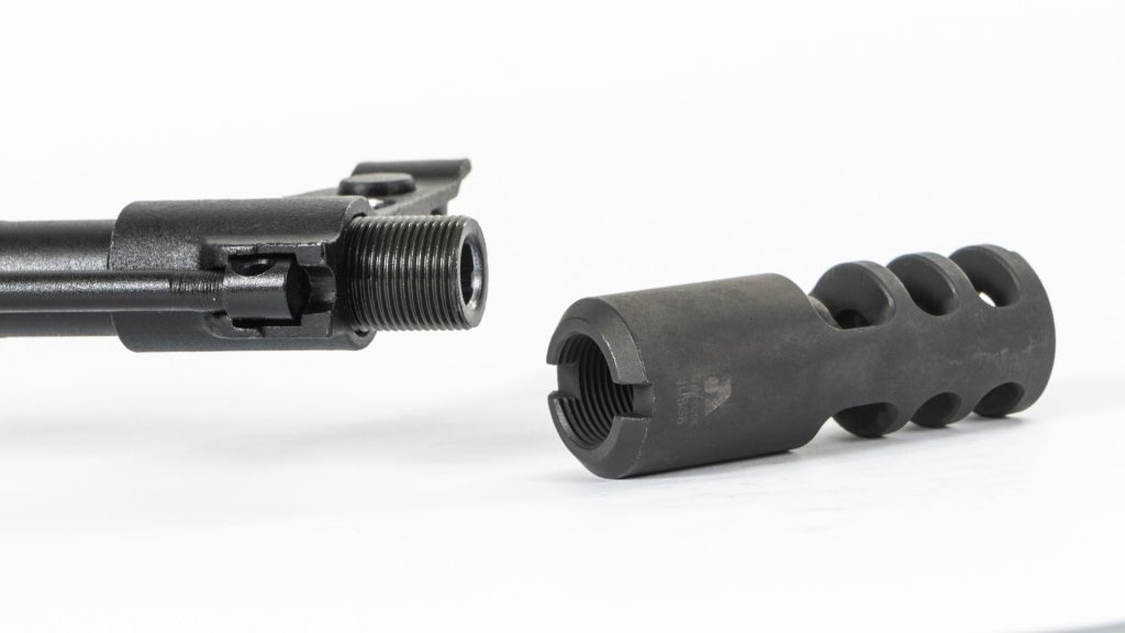 Arsenal AK-20 Style Muzzle Brake 7.62x39 14x1mm LH Threads Stainless Steel