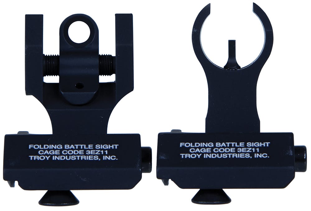 45 Degree Offset HK/Round Rear Sight Set Black