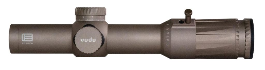 Vudu Tan 1-10x28mm 34mm Tube FFP Illuminated SR4 MOA Reticle