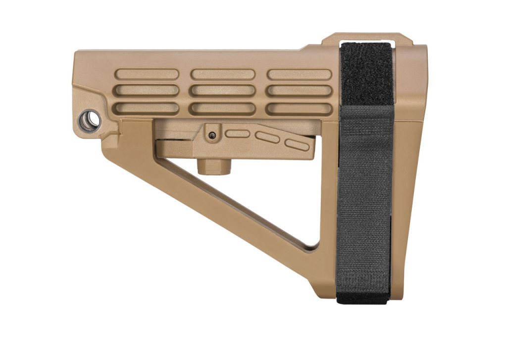 SBA4 AR Pistol Brace 5 Pos FDE