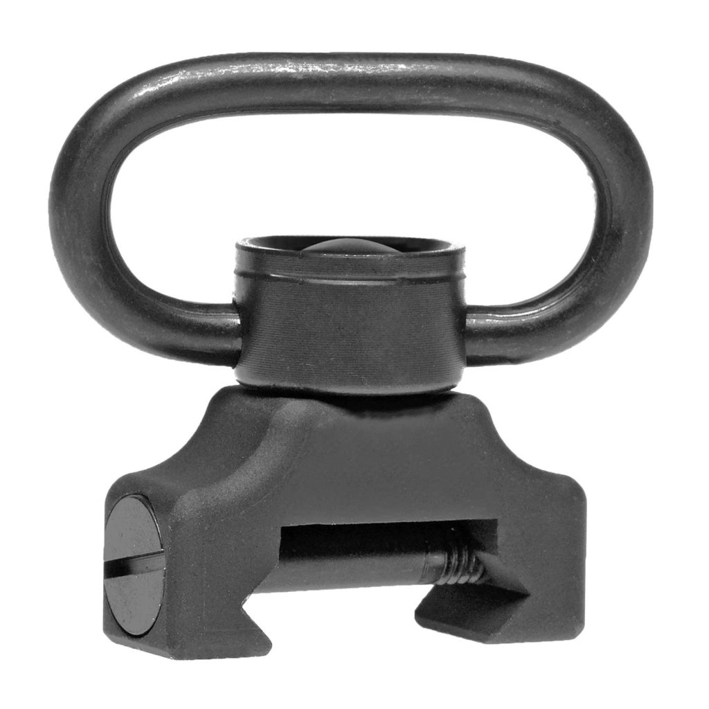 Q.D. 360 Push Button Rail Mount W/ Swivel -BLK