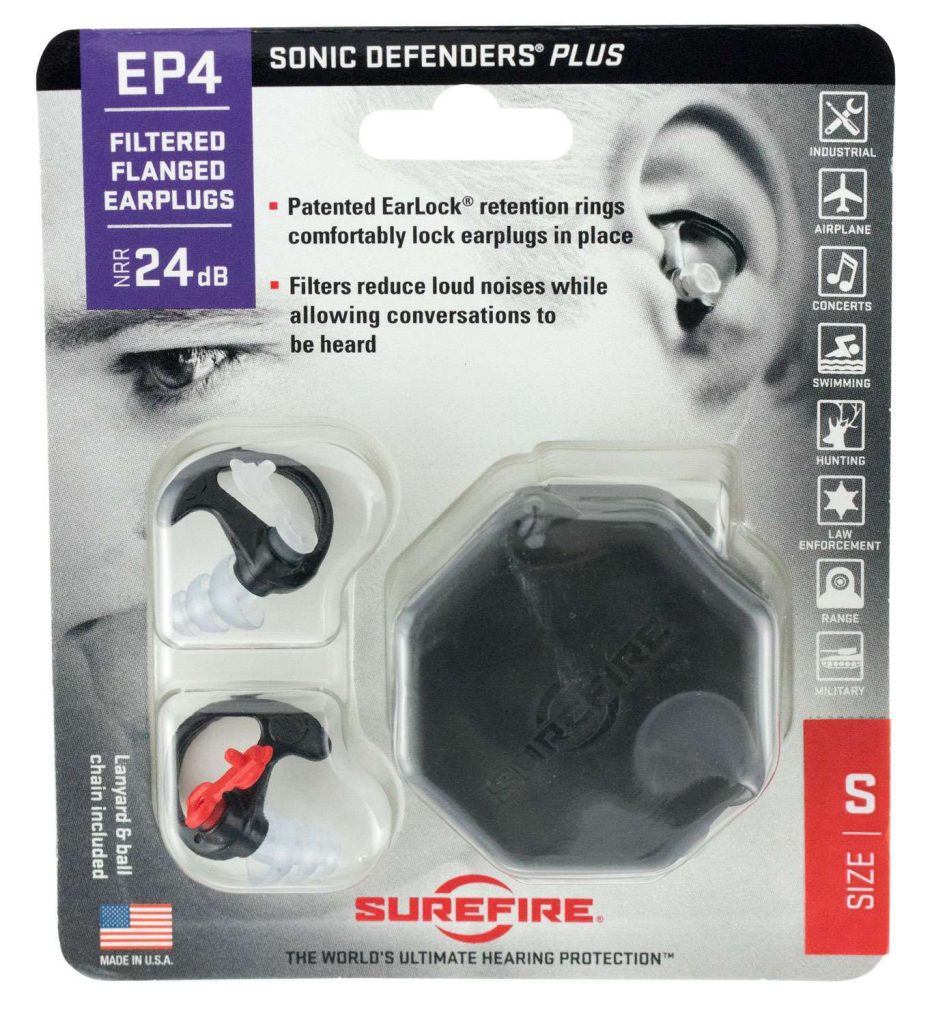 Sonic Defender+ Med Black 1 Pair