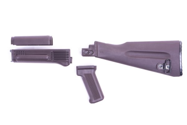 Arsenal 4-Piece Mil-Spec Warsaw Length Plum Polymer Buttstock Set for Stamped Receivers - Image 1