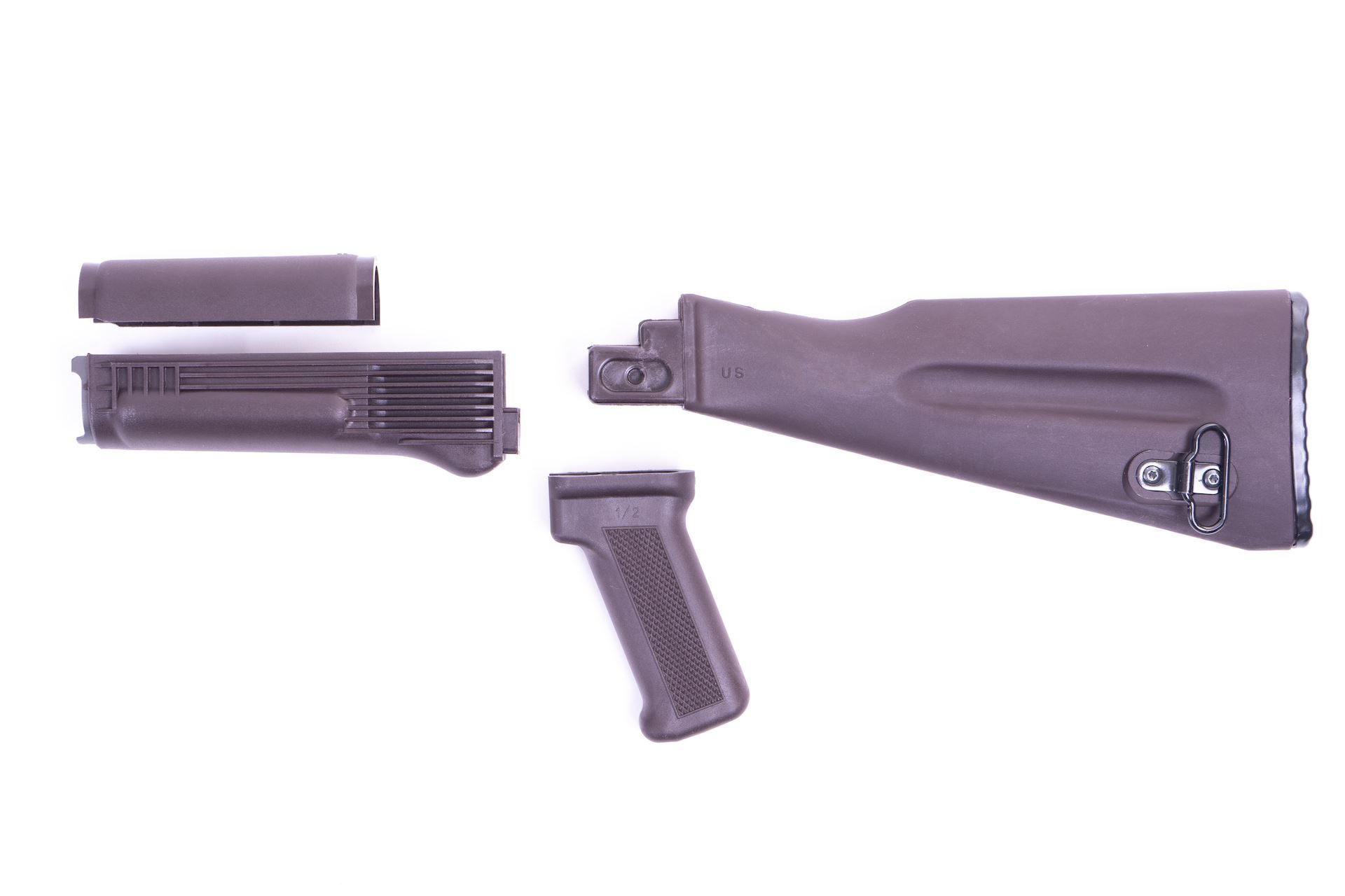 Arsenal 4-Piece Mil-Spec Warsaw Length Plum Polymer Buttstock Set for Stamped Receivers - Image 1