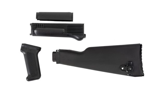 Arsenal Black Polymer Stock Set with Stainless Steel Heat Shield for Milled Receivers - Image 1
