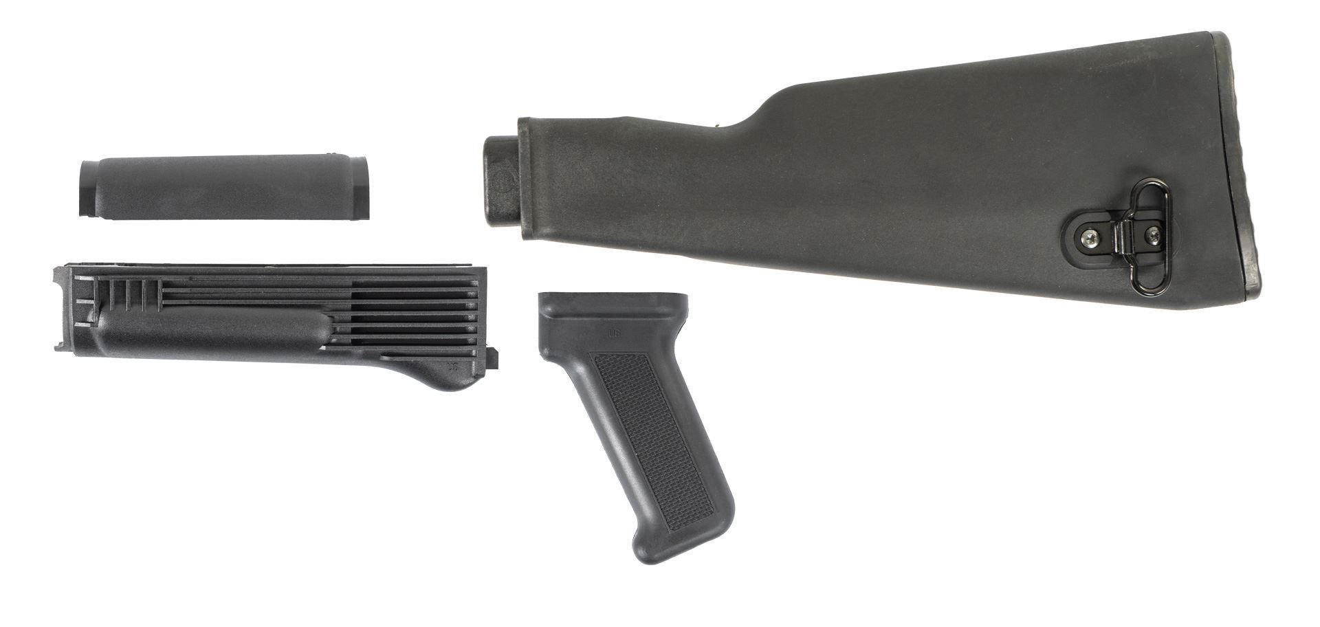 Arsenal Black Polymer Stock Set with Stainless Steel Heat Shield for Milled Receivers - Image 3